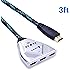 HDMI Cable, Kinps 3 Ports HDMI Switch HDMI Selector Switch Box High Speed HDMI Switcher Supports 4k, 1080P, 3D, HD Video Audio for Fire TV, Fire Stick, Cable Box, Roku, Xbox One, PS4, Blue-ray Player