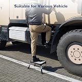 BONTEC 3-Level Height Adjustable Step Stool Foldable Anti-Slip Platform Black view 7
