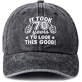 40th 50th 60th 70th Birthday Gifts for Men, Vintage Happy Birthday Gift Ideas Baseball Caps Adjustable, Funny Birthday Hats