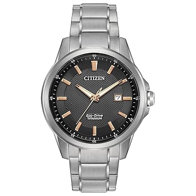 Citizen Eco-Drive Titanium Mens Watch with Date Kuwait Ubuy