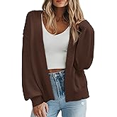 BTFBM Womens Oversized Cardigan Sweaters 2025 Fall Long Sleeve Knit Open Front Lightweight Sweater Outwear Coats