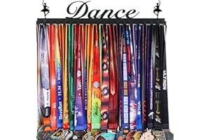 Goutoports Dance Medal Holder Display-Dance and Gymnastics Athletic Competition Medal Rack Display Wall Mounted-Over 60 Medals Easy to Install.