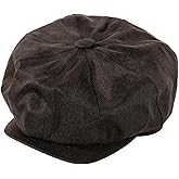 TOP-EX XL/XXLMens Newsboy Flat Cap Waterproof Faux Leather - 8 Panel Gatsby Irish Driving Golf Hat