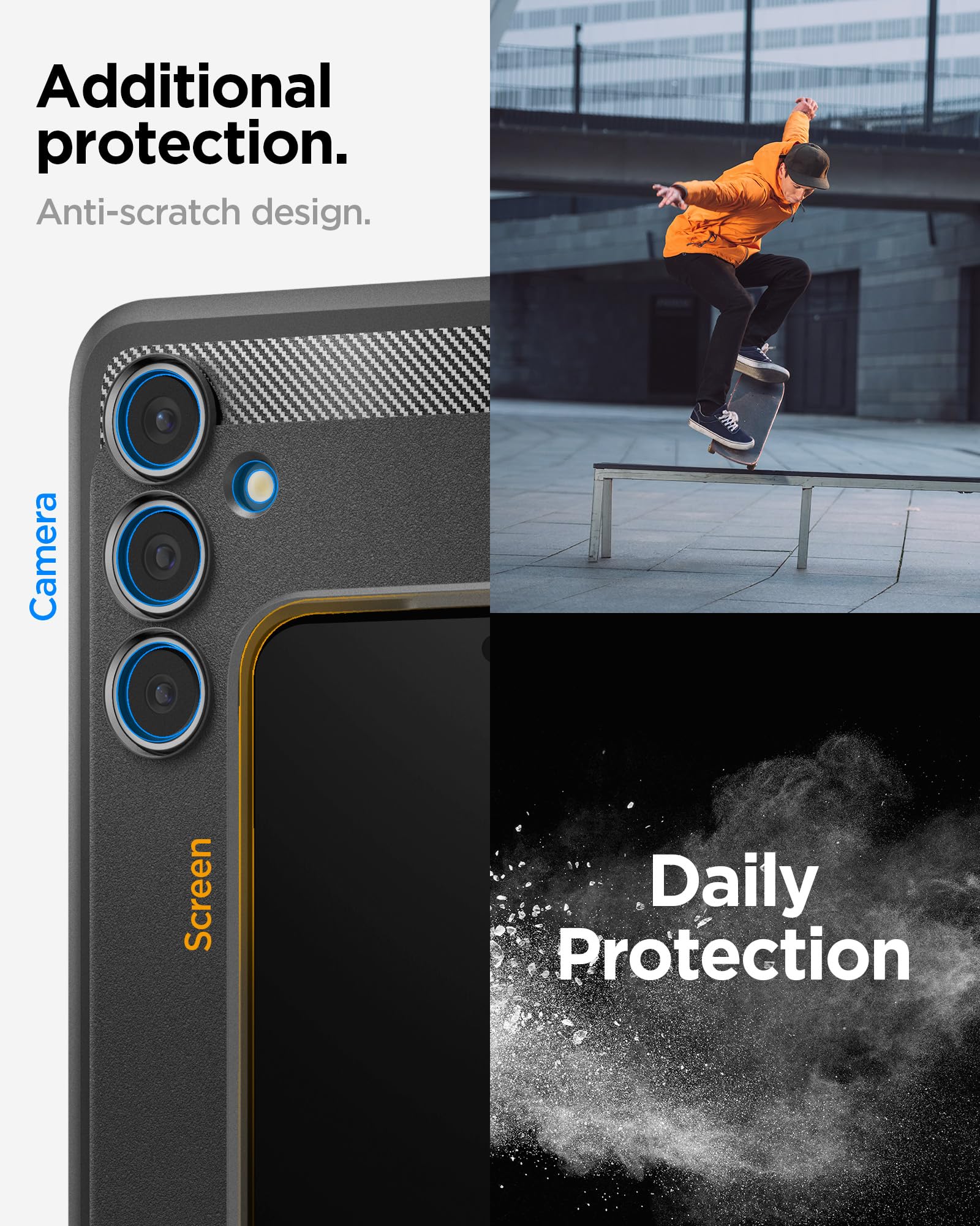 Spigen Rugged Armor Designed for Galaxy S24 FE Case (2024) - Matte Black