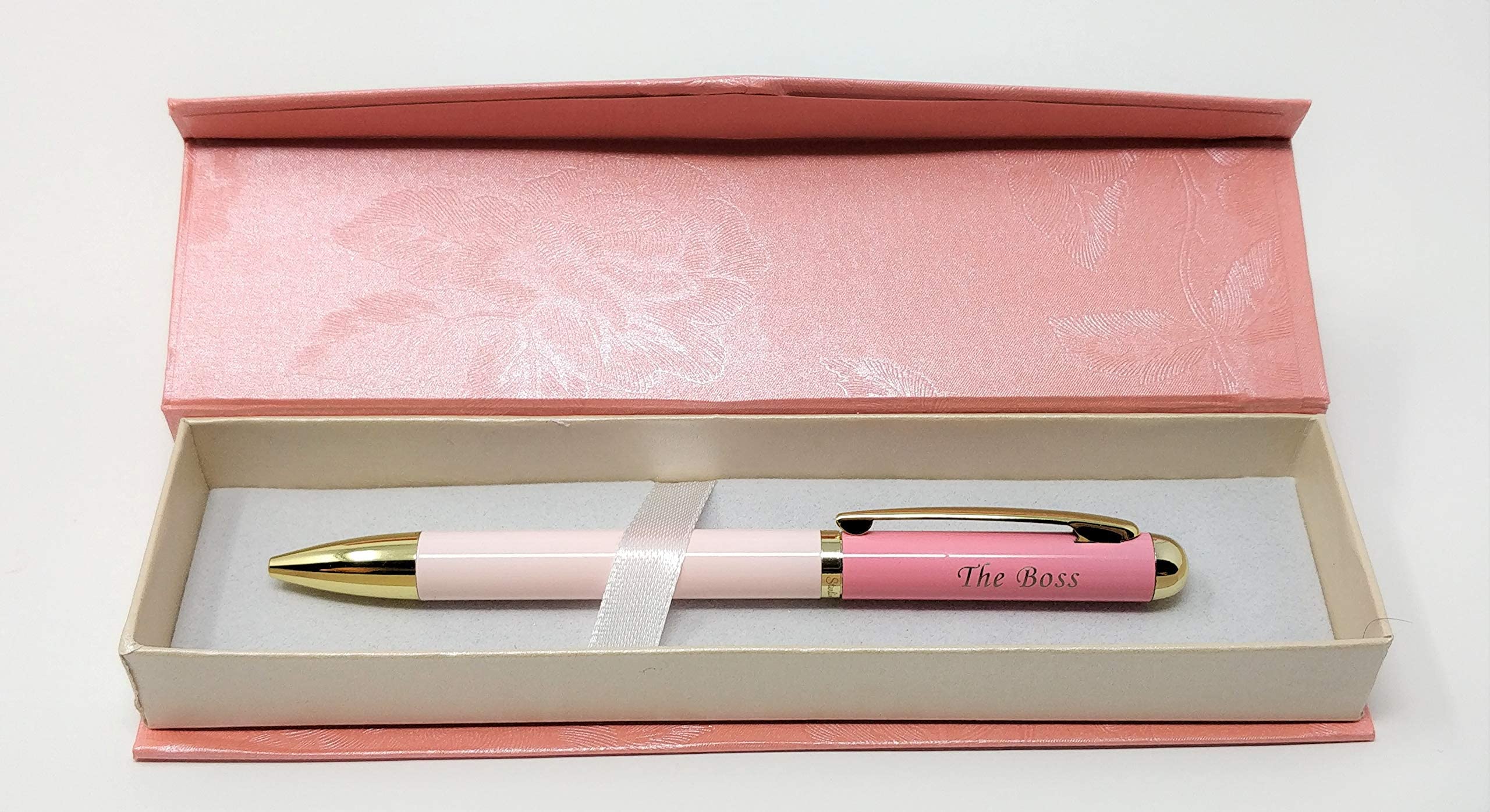 The BOSS Pink Personalised JRose Pen in Stylish Gift Box By Sterling Effectz
