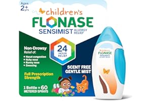 Flonase Children's Sensimist Allergy Relief Spray, 24 Hour Non-Drowsy Children's Allergy Medicine, Scent-Free, Alcohol-Free Fine Mist - 60 Sprays