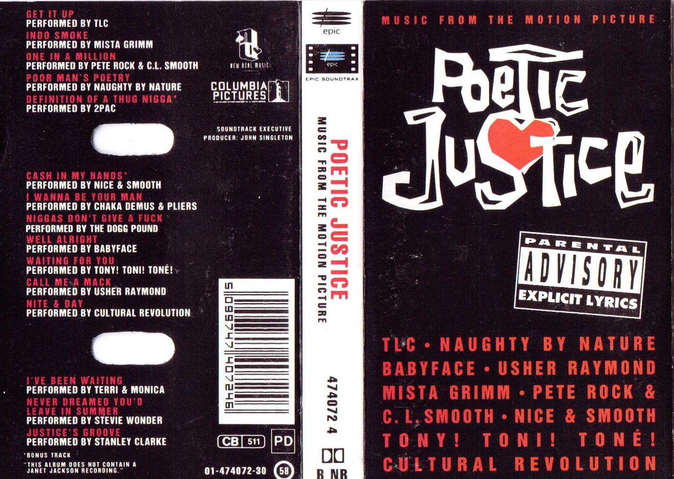 Various Poetic Justice Soundtrack Music