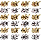 beinkmake 24Pcs Snake Charms Bracelet Loose Beads Fashion Alloy DIY Jewelry Animal Accessories 6 Colors for Men and Women Handmade Pendants Beads Pendant Accessories