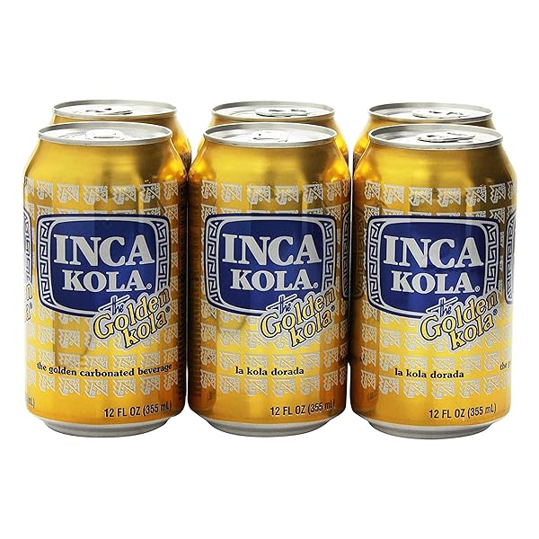 INCA KOLA GOLDEN CARBONATED LA KOLA DORADA – 12 OZ CANS – 6PK
