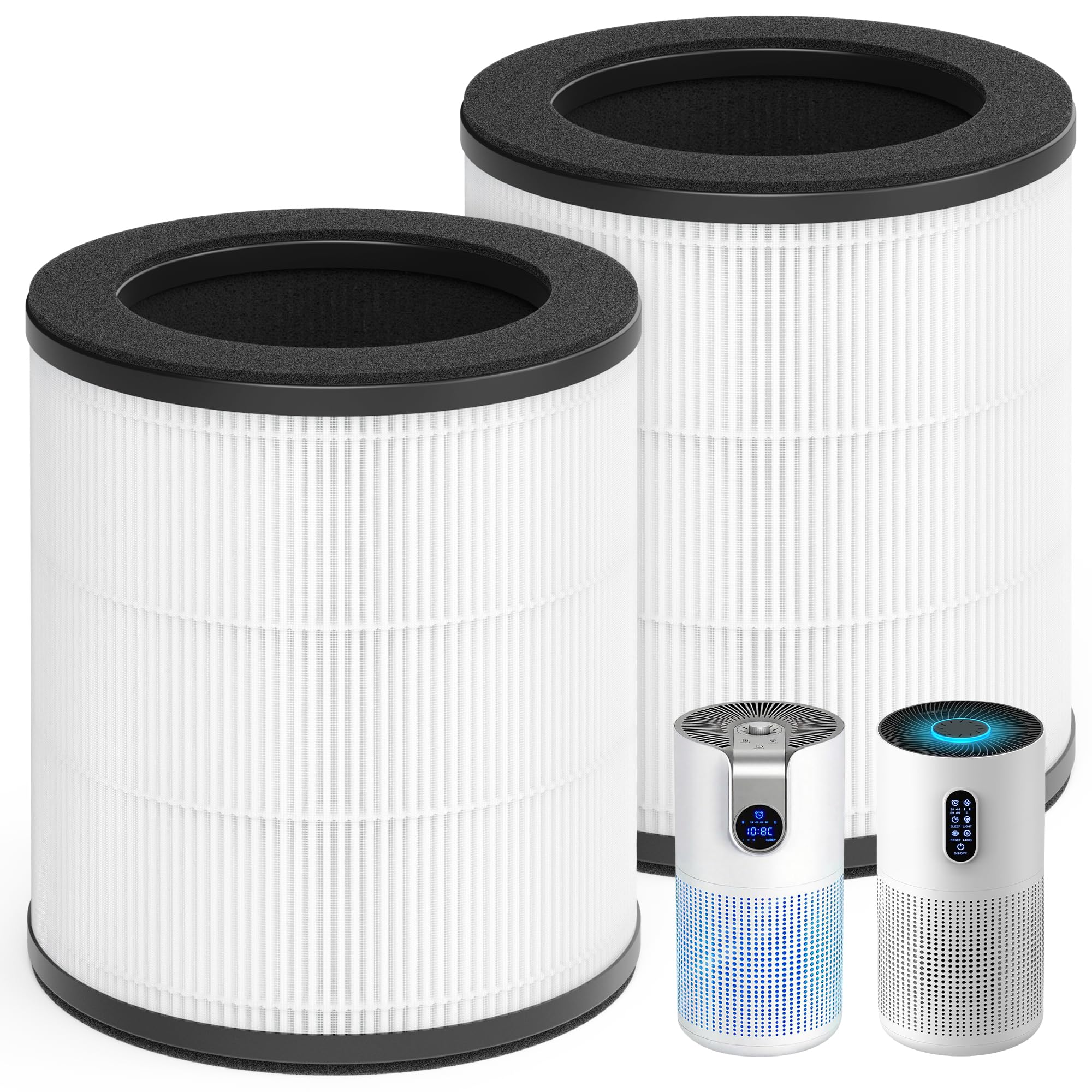 Photo 1 of 2 Packs M03 Replacement Filter Compatible with MOOKA B-D03 & M03 Air Cleaner Purifier with 8pcs Aroma Pads