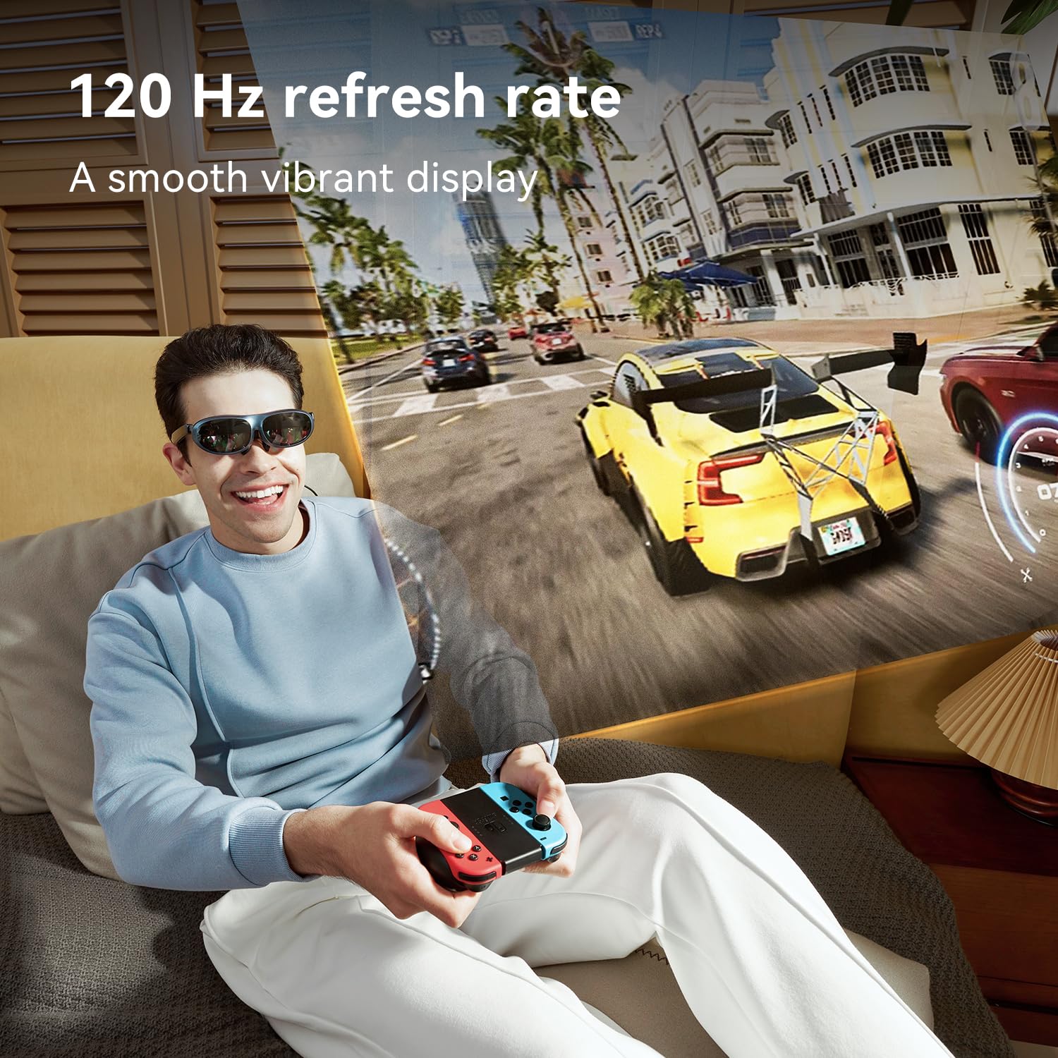 Rokid Max AR Glasses and HDMI, Augmented Reality Glasses Wearable Headsets Smart Glasses for Video Display, Myopia Friendly Portable Massive 1080P Screen,Watch on iOS/Android/PC/Tablets/Game Consoles