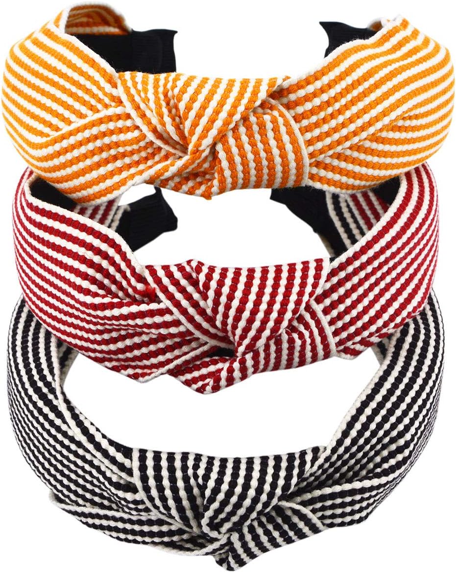 STHUAHE 3 PCS Women Gir Hight Quality Handmade Sweet Style Cloth Cross Knot Hair Hoop Hairband Headband Headwear Hair Accessories by Beauty Hair (3 Color)