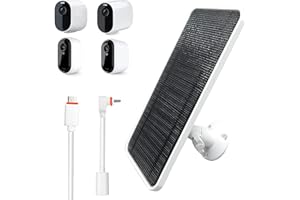 AYIIFEI Solar Panel Charger for Arlo Essential/XL Spotlight Camera, Arlo Essential 2K/2K XL Camera,with 13FT Micro USB and Type-c Cable and Adjustable Aluminum Alloy Mount, Solar Panel Charger(1 Pack)