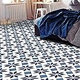 Retro Self Adhesive 12-Inch Vinyl Floor Tiles, 20 Tiles - 12" x 12", Starlight Pattern - Peel & Stick, DIY Flooring for Kitchen, Dining Room, Bedrooms & Bathrooms by Achim Home Decor, Blue/Grey