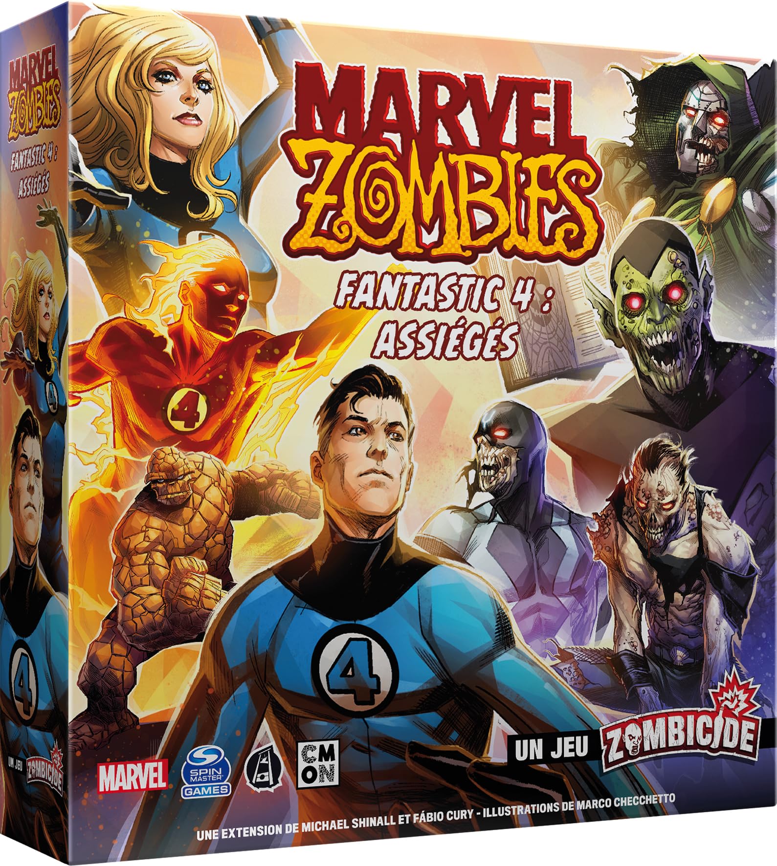 Asmodee - Marvel Board Game, CMNMZB04FR, Expansion: Fantastic 4 Siege