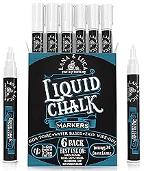 Liquid Chalk Marker Pen - White, Dry Erase for