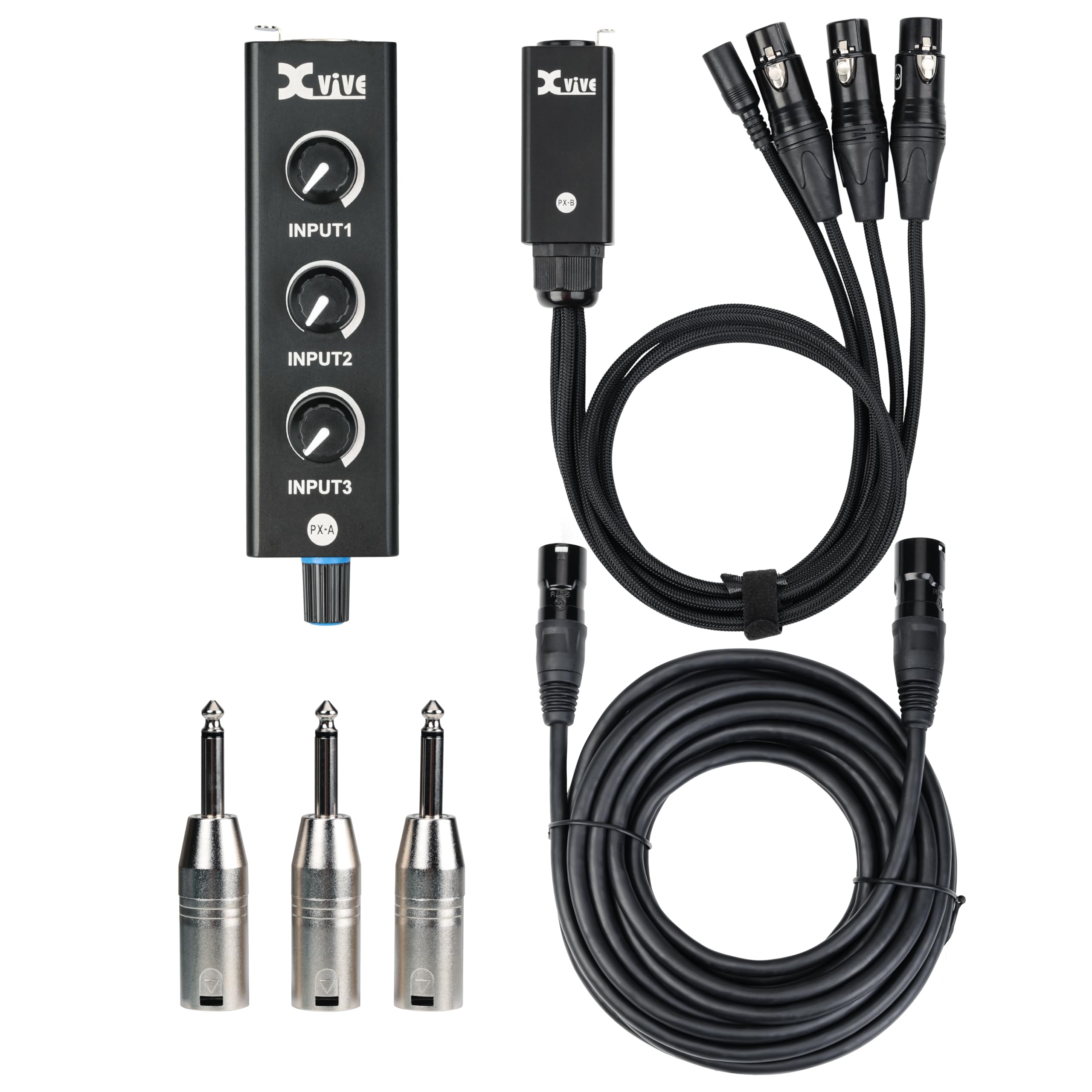 Xvive PX System Personal in-Ear Monitor Amplifier for Stage Monitors Band Live,Recording, 3 Channel