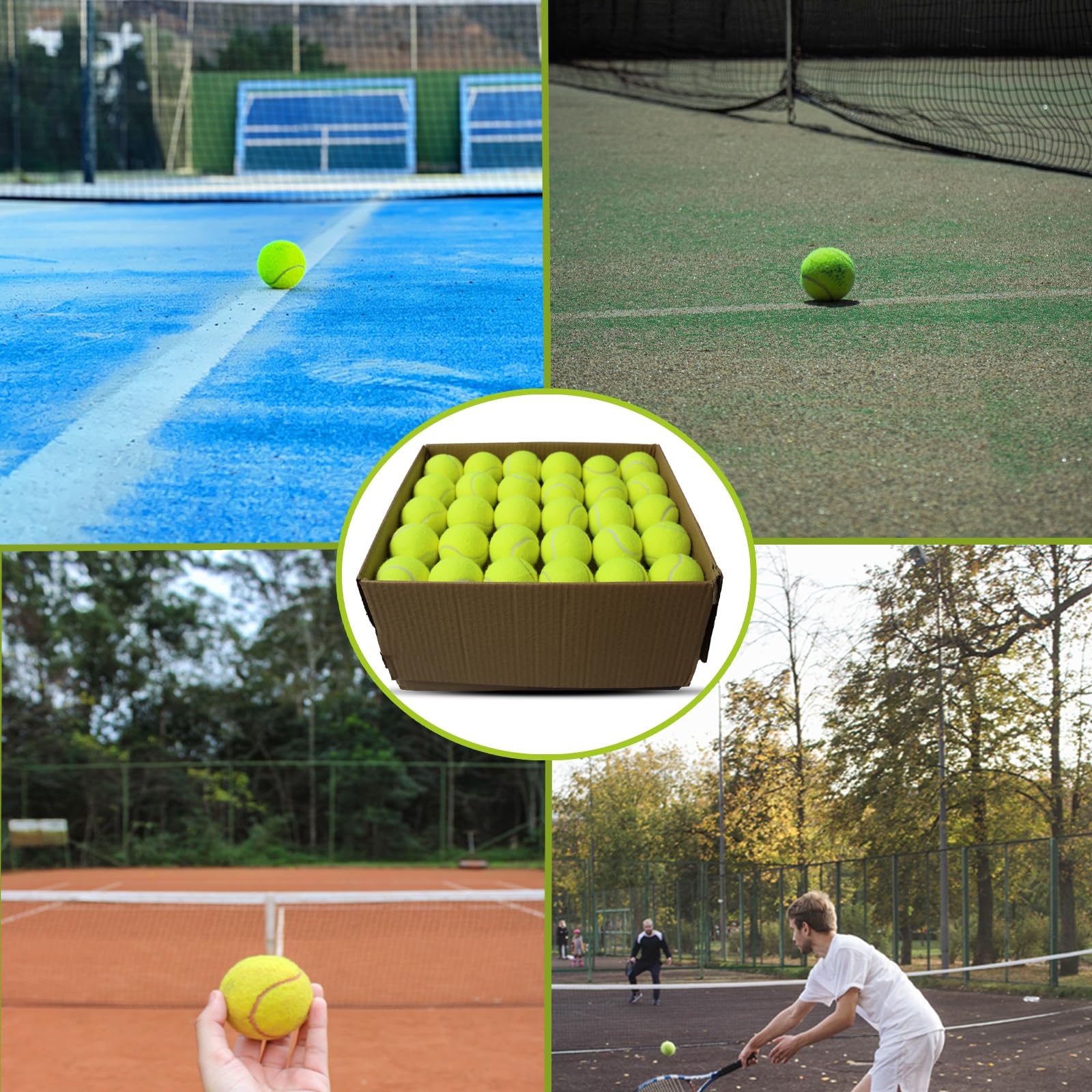 Swingers Tennis Balls，80 Pack Training Tennis Balls, Practice Balls for Pet Dog, High Elasticity Exercise Tennis Balls for Beginner, with Mesh Carry Bag Easy to Transport