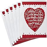 Hallmark Valentines Day Cards Pack, Heart (6 Valentine Cards with Envelopes)