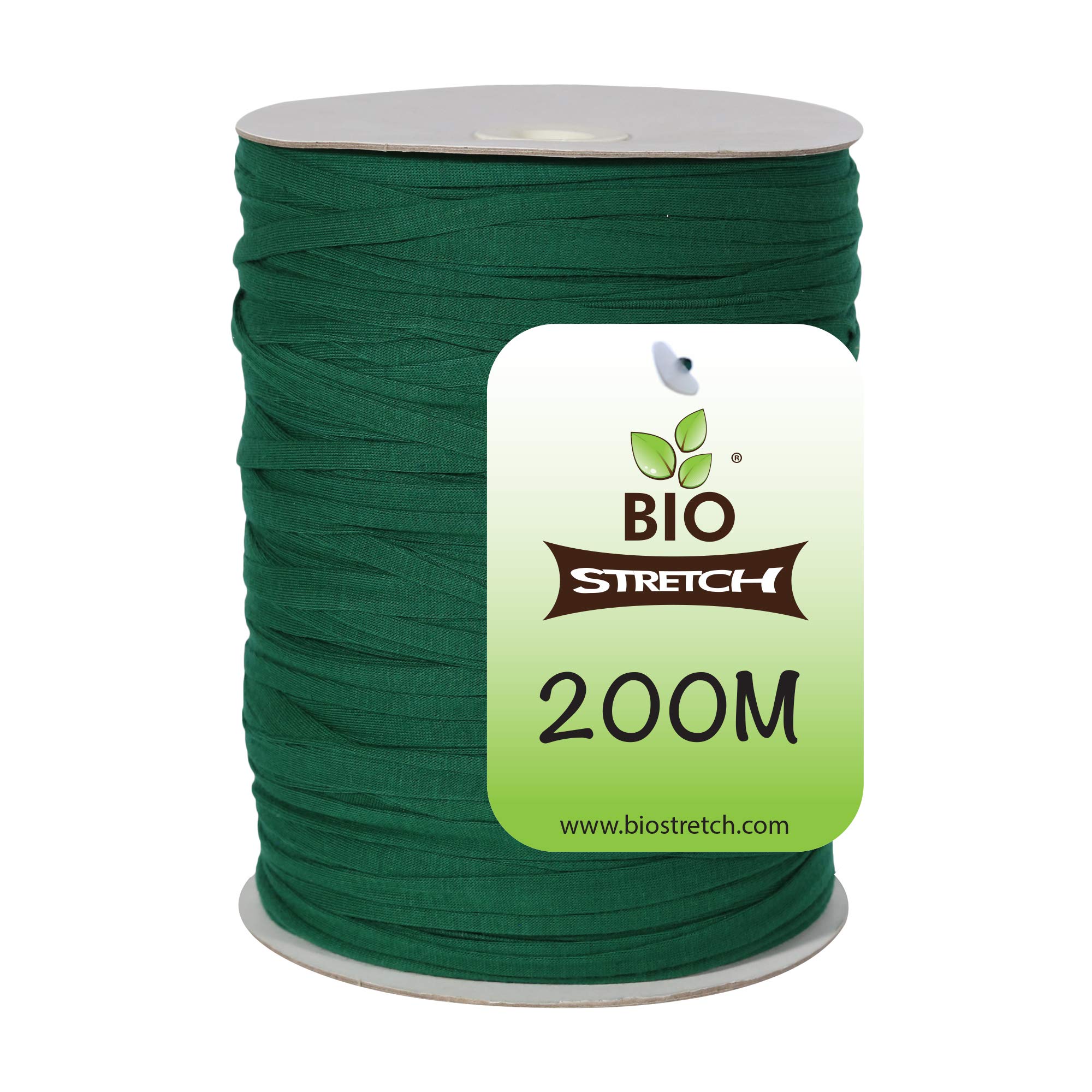 Bio-stretch Garden Plant Ties for Indoor & Outdoor Plants - Soft, Strong & Stretchy Cut-to-Length Garden Twine (200M / 656 ft)