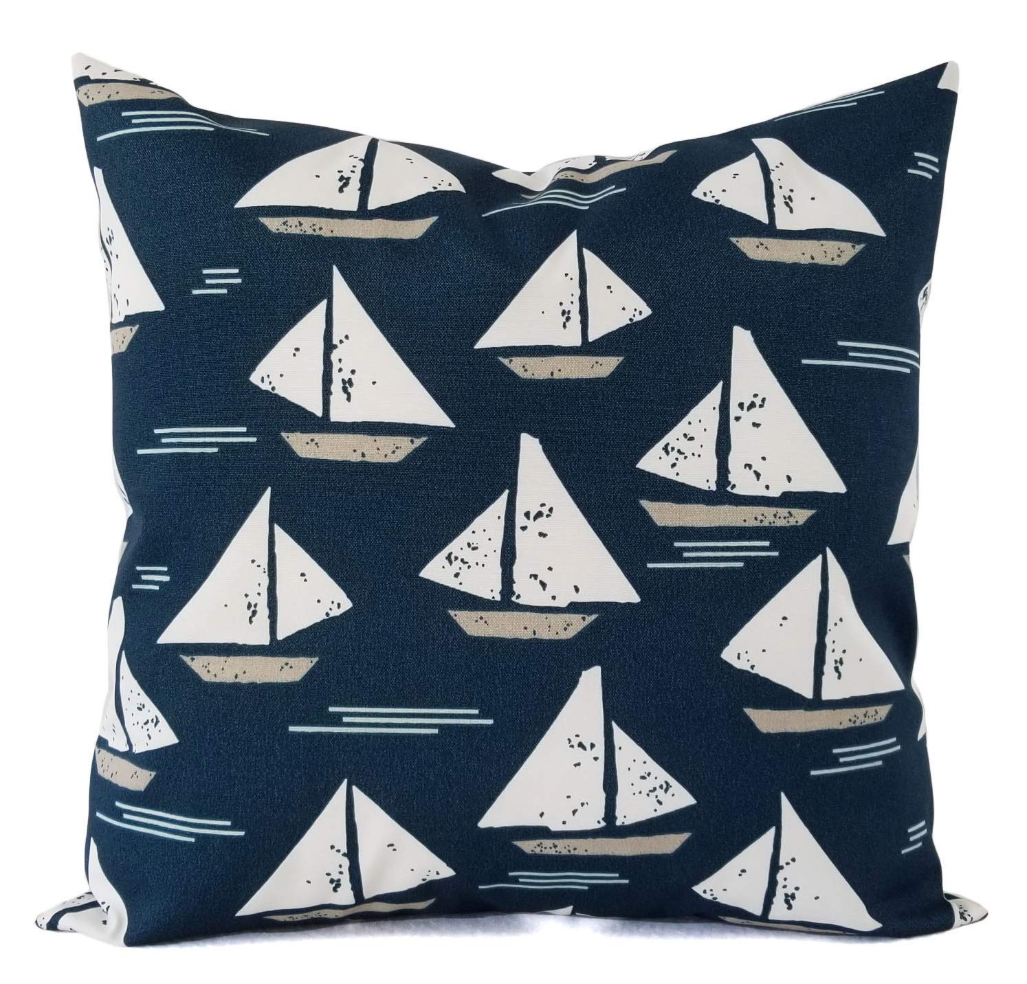 Amazon Com Outdoor Pillow Cover Sailboat Pillow Navy Sailor