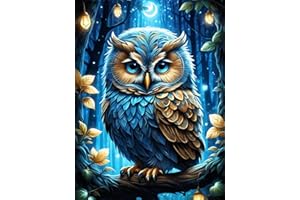 igoodom Owl Diamond Painting Kits for Adults, Owls Diamond Art Kits for Beginners, Round Animal Gem Art Kits for Crafts Kits Gift Home Wall Decor Gifts 12x16 Inch