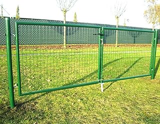 Doppelflügeltor Gartentor Gartenzaun Tor Doppeltor Flügeltor Hoftor Gittertor 300 x 100 AWZ