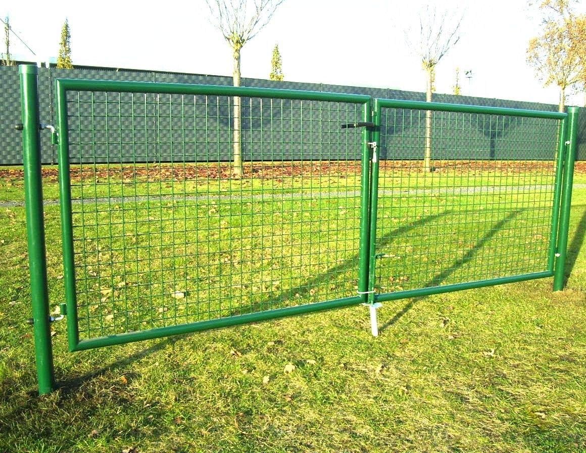 Doppelflügeltor Gartentor Gartenzaun Tor Doppeltor Flügeltor Hoftor Gittertor 300 x 100 AWZ
