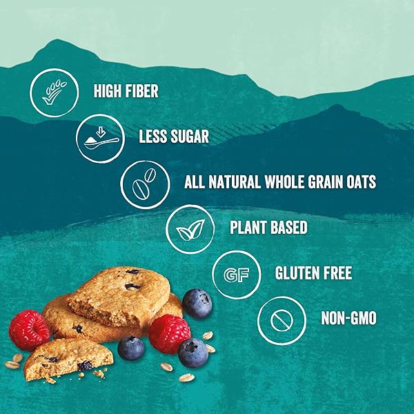 NAIRN’S GLUTEN-FREE BLUEBERRY AND RASPBERRY BREAKFAST BISCUITS – HEALTHY, TASTY, HIGH FIBER, NON-GMO, NO ARTIFICIAL COLORS, FLAVORS, OR PRESERVATIVES, SAFE FOR CELIACS, 5.64OZ