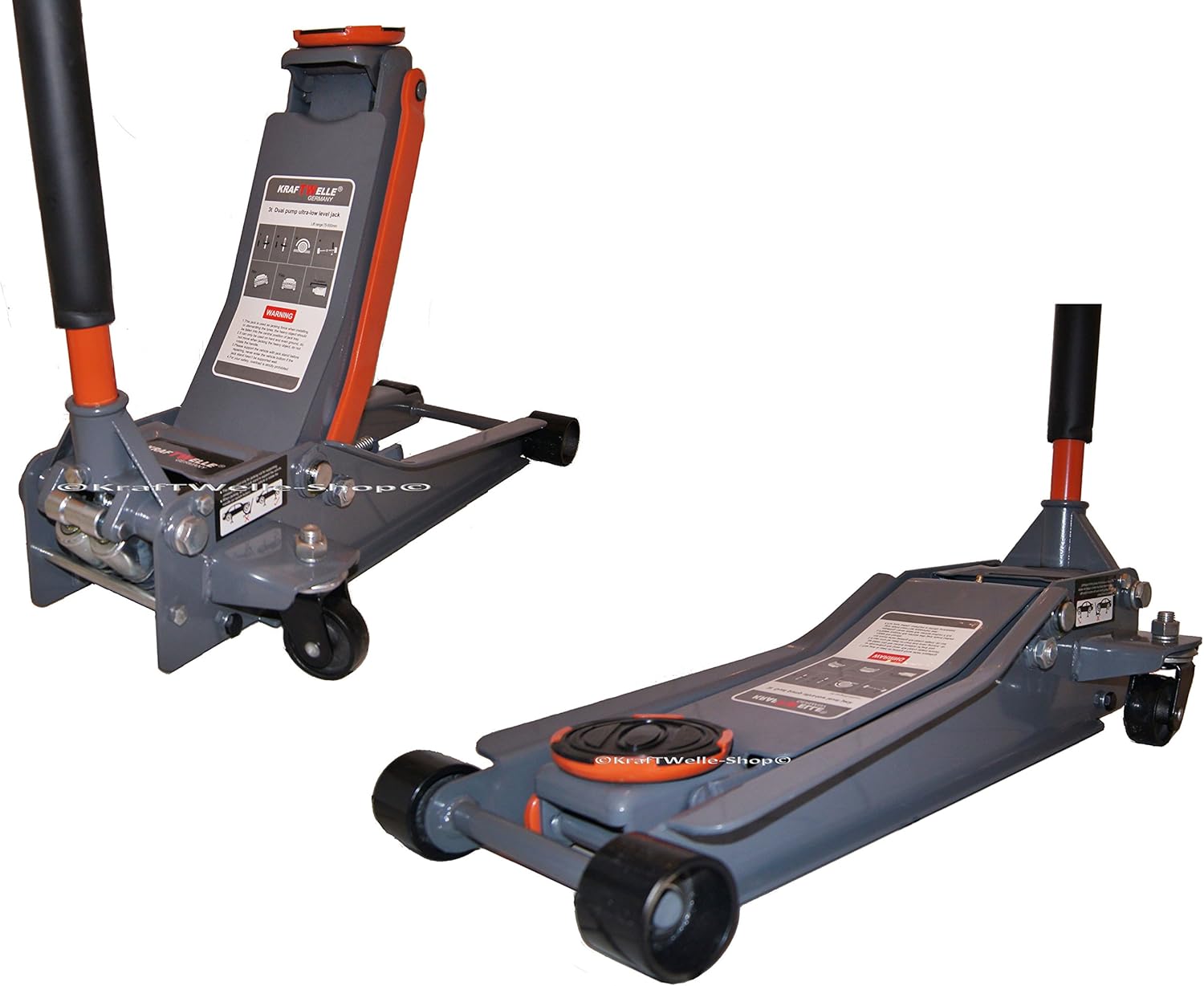 5 tons trolley jack, double piston, hydraulic, 75 mm 500 mm Amazon