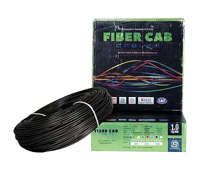 FiberCab DMAK Fiber Cab 1 Sq mm Wire 90 Meter Coil (Black)