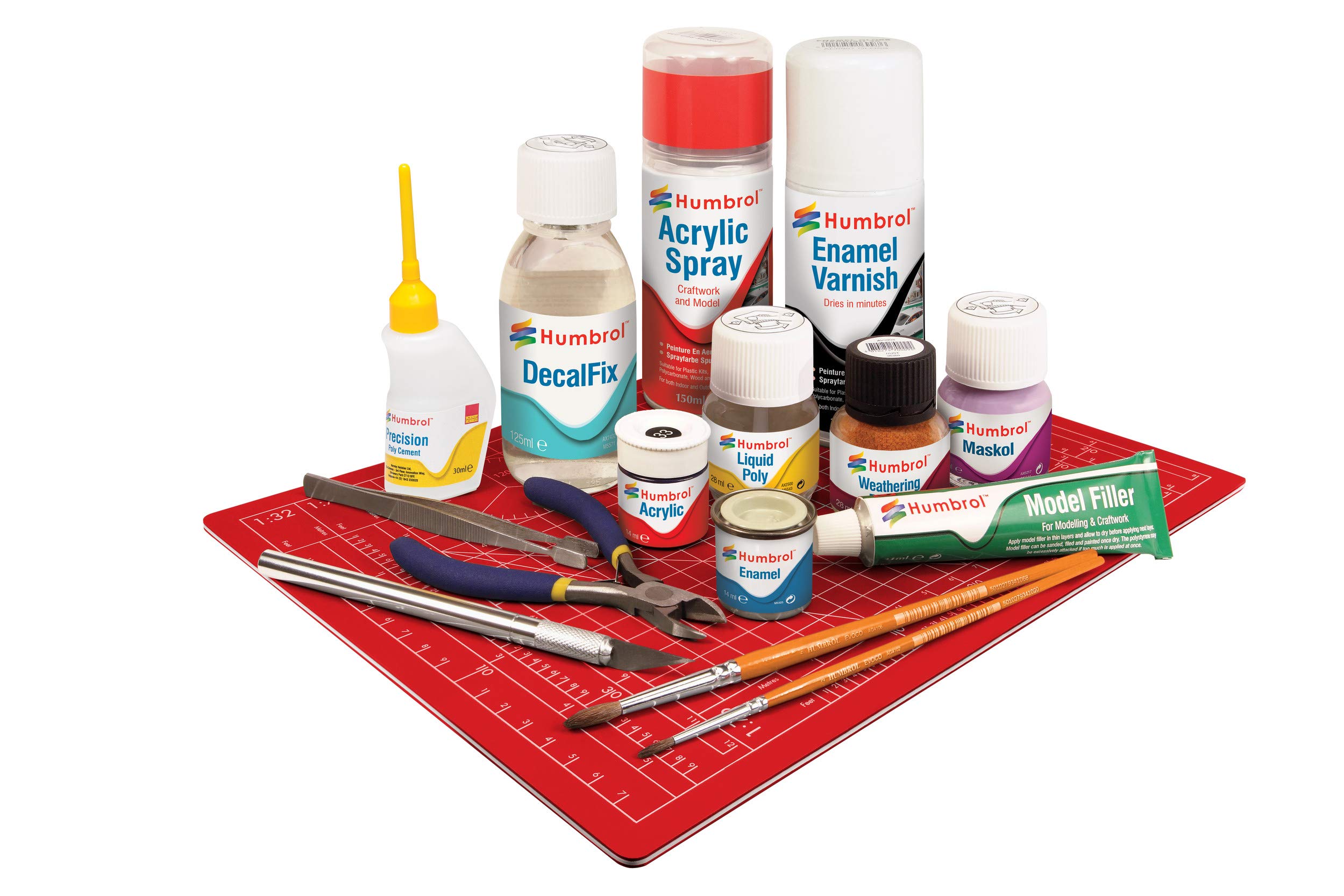 Humbrol AG9155 Modeler's A4 Cutting Mat, Red