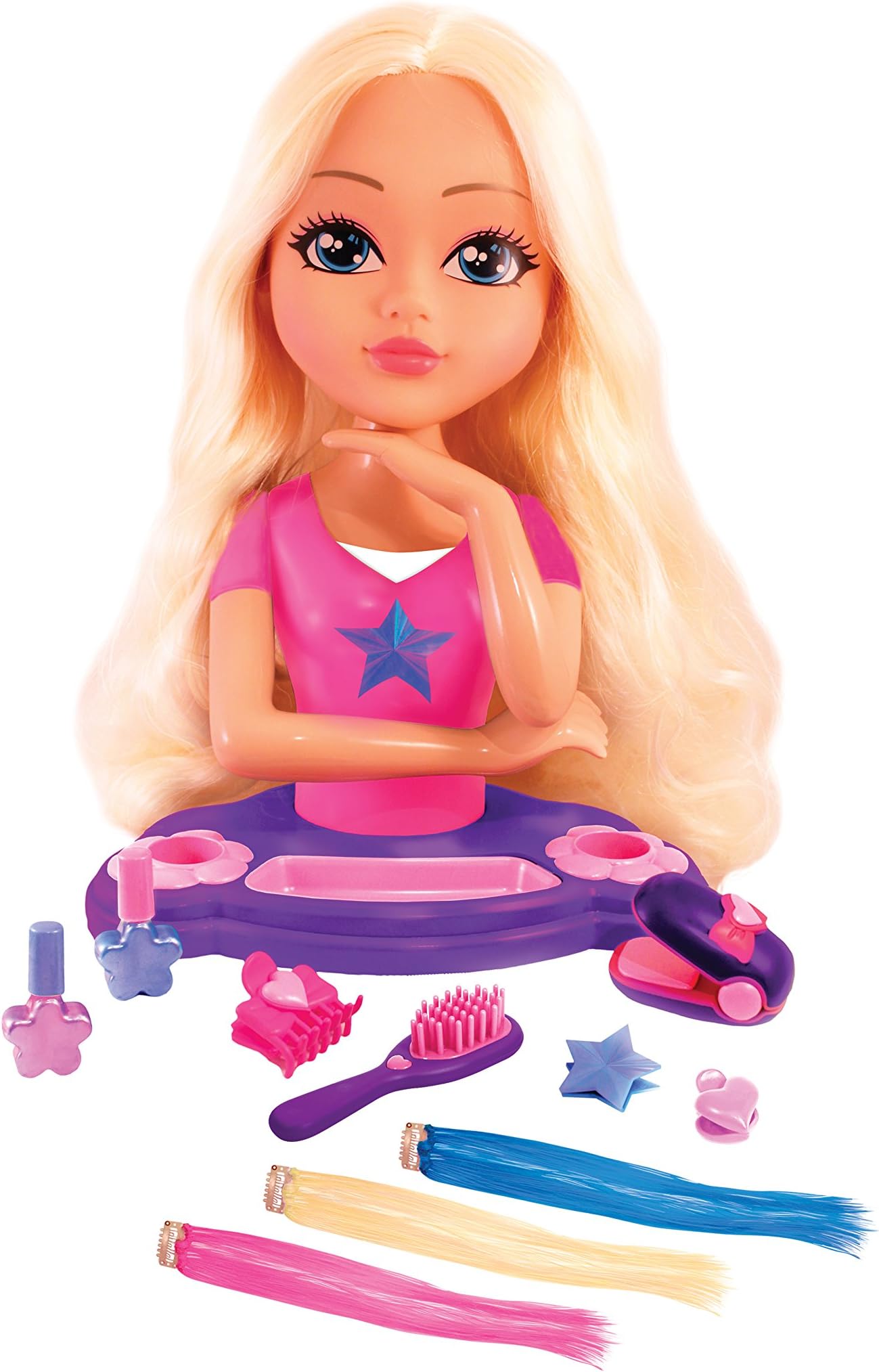 Splash Toys Girly Girlz 31050 Hairdressing Head with Colour-Changing Hair