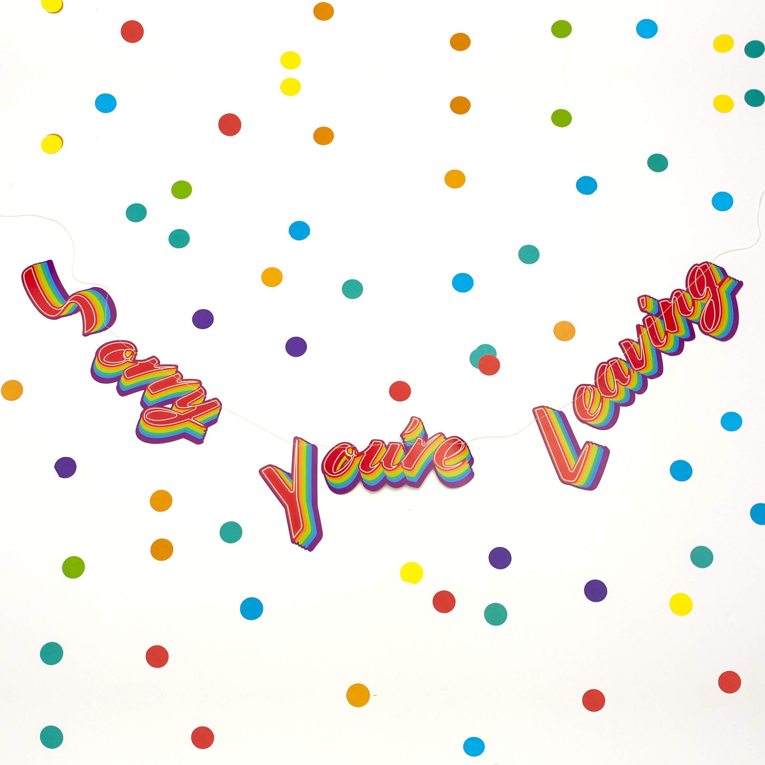 On The Wall Party Banner – Sorry You’re Leaving Stitched Garland – 1.5 cm