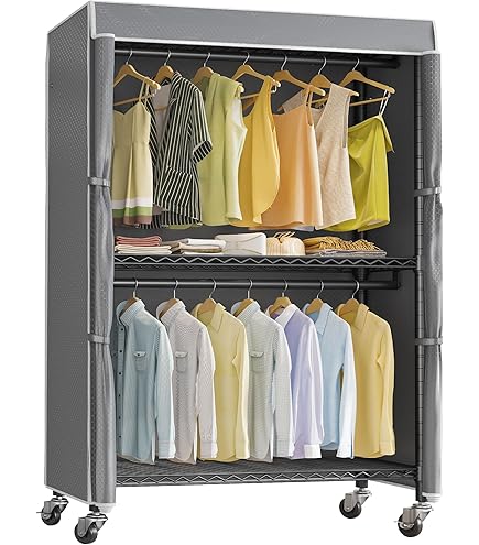 VIPEK V14C Portant à Vêtements Portable à Roulettes 6 Niveaux Robuste