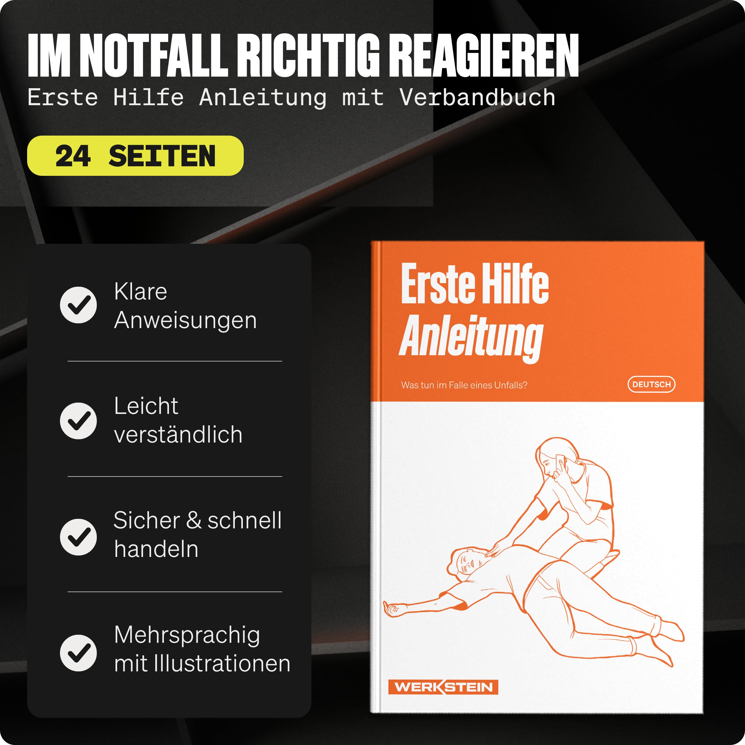 Erste Hilfe Nachfüllset DIN 13169:2021 inkl. Erste Hilfe Anleitung - Verbandskasten Nachfüllset DIN 13169 mit praktischen Innentaschen für Betriebe - Verbandsmaterial Set 3