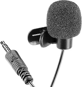 Neewer 2X 3.5mm Hands Free Computer Clip on Mini Lapel Microphone (2X Lapel Microphone)