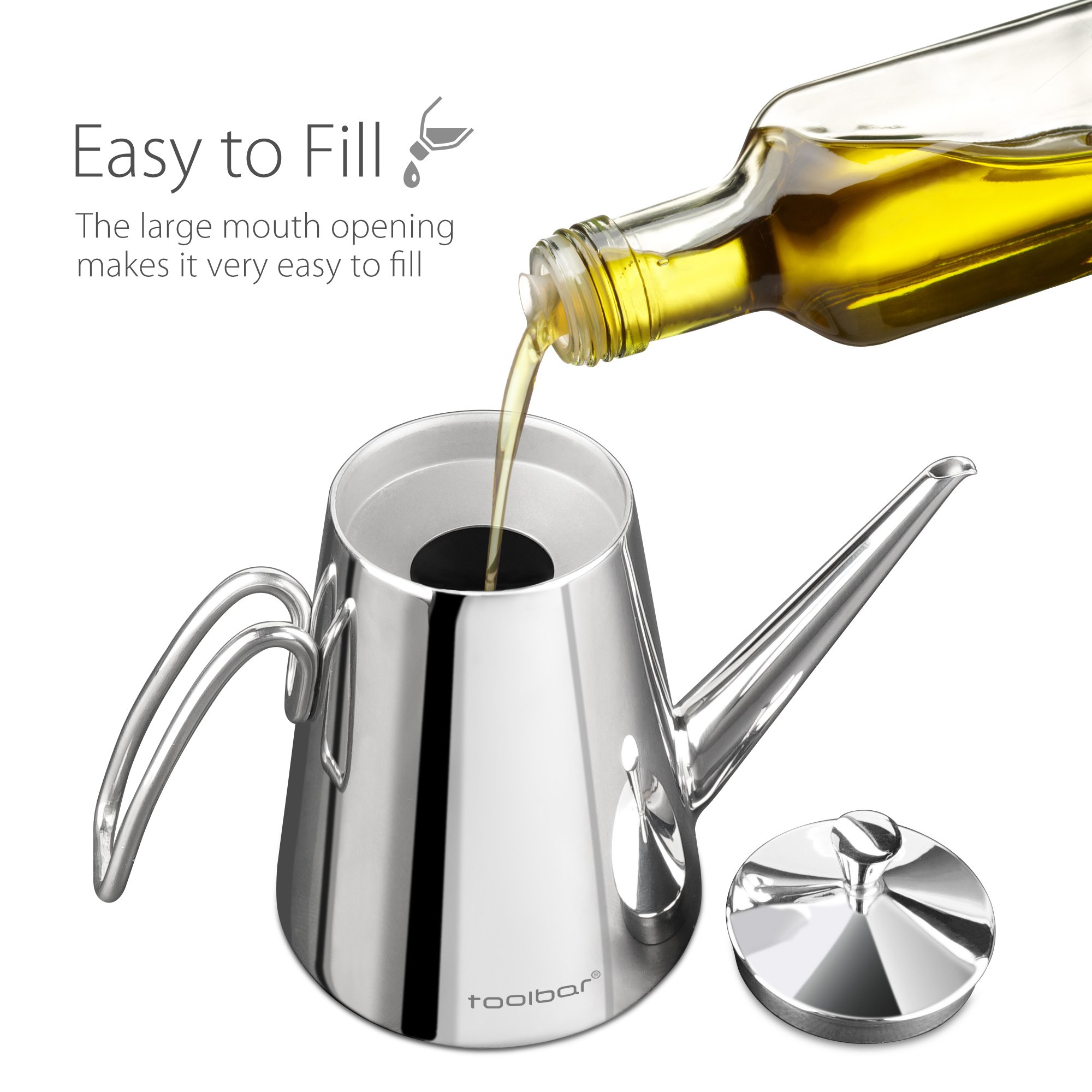 Stainless Steel Olive Oil Can Drizzler Cruet / Bottle / Dispenser with