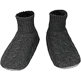 Panda Bros Slipper Socks Soft Cozy Thick House Indoor Boot Sock Shoes with Anti-Skid Bottom Soles for Men's