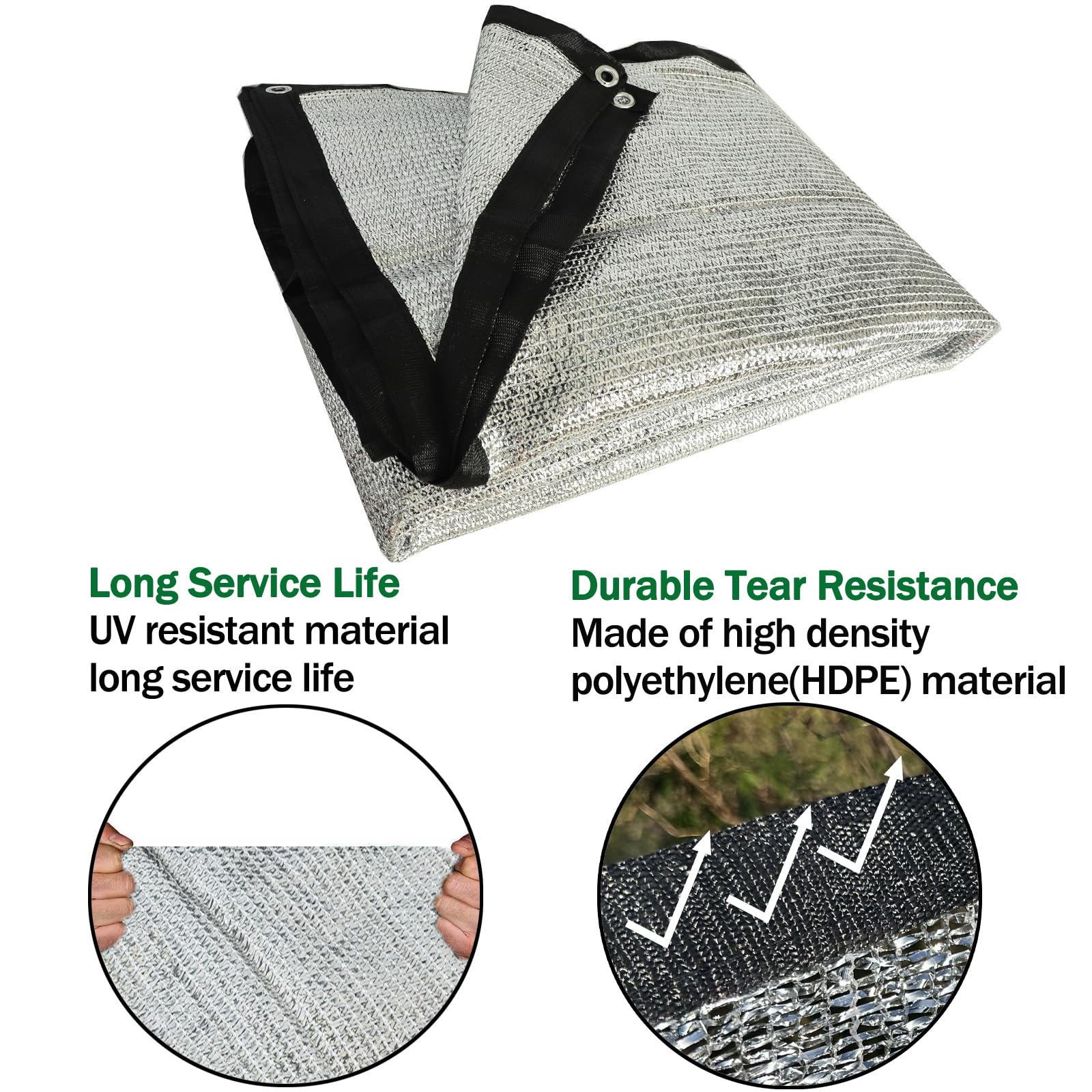 85 Shade Cloth With Grommets Mesh Sun Block Fabric Cover