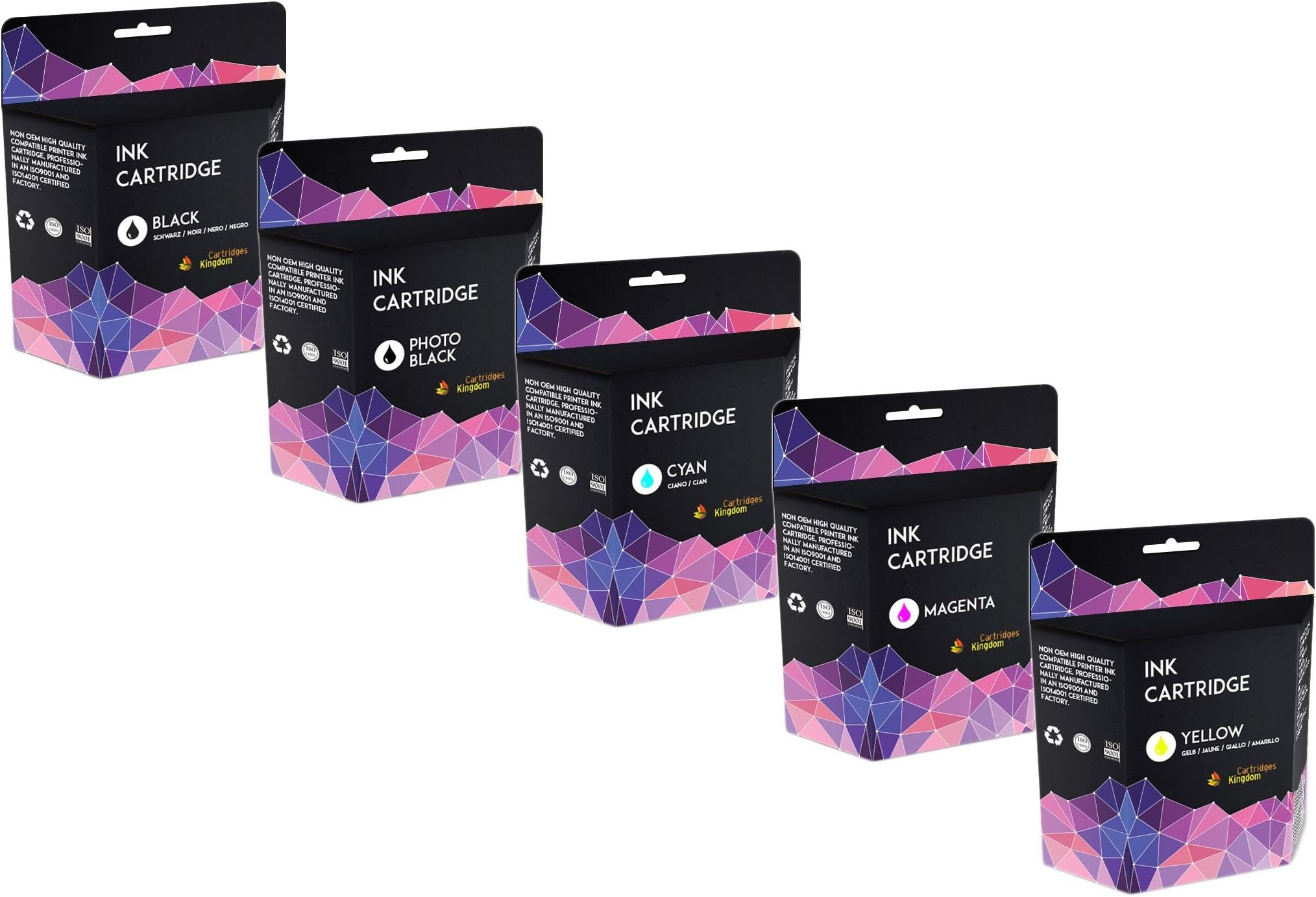 5 Compatible Ink Cartridges for Epson 26XL Expression Premium XP-510, XP-520, XP-600, XP-605, XP-610, XP-615, XP-620, XP-625, XP-700, XP-710, XP-720, XP-800, XP-810, XP-820