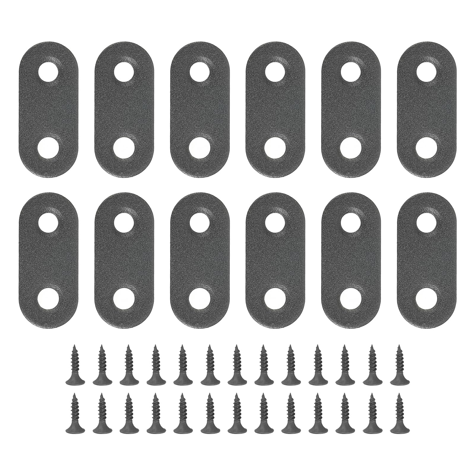 PATIKIL Stainless Steel Corner Braces 1.42 x 0.63 Inch,12 Pieces L Bracket Joint Right Angle Support Bracket L Shaped Corner Fasteners with Screws for Shelves, Black — image 1