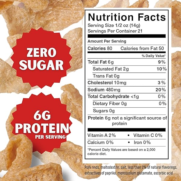 LOWREY’S BACON CURLS MICROWAVE PORK RINDS (CHICHARRONES), HOT AND SPICY, 1.75 OUNCE (PACK OF 6)