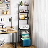 Sbanmao 3-Drawer File Cabinet with 3 Shelves, 61" Tall Vertical Filing Cabinet for Home Office, Metal Mesh Drawers with Small Printer Stand, Fit for Letter Files, Black
