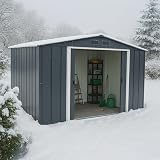 Duramax ECO 10 x 8 Metal Garden Storage Shed Anthracite view 4