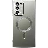 phylla for Samsung Galaxy Note 20 Phone case [Compatible with MagSafe] [Full Camera Protection Slim] Luxury Magnetic Solid Color Cover Soft Silicone Bumper for Note 20 5g 6.7" 2020 (Blackish Green)