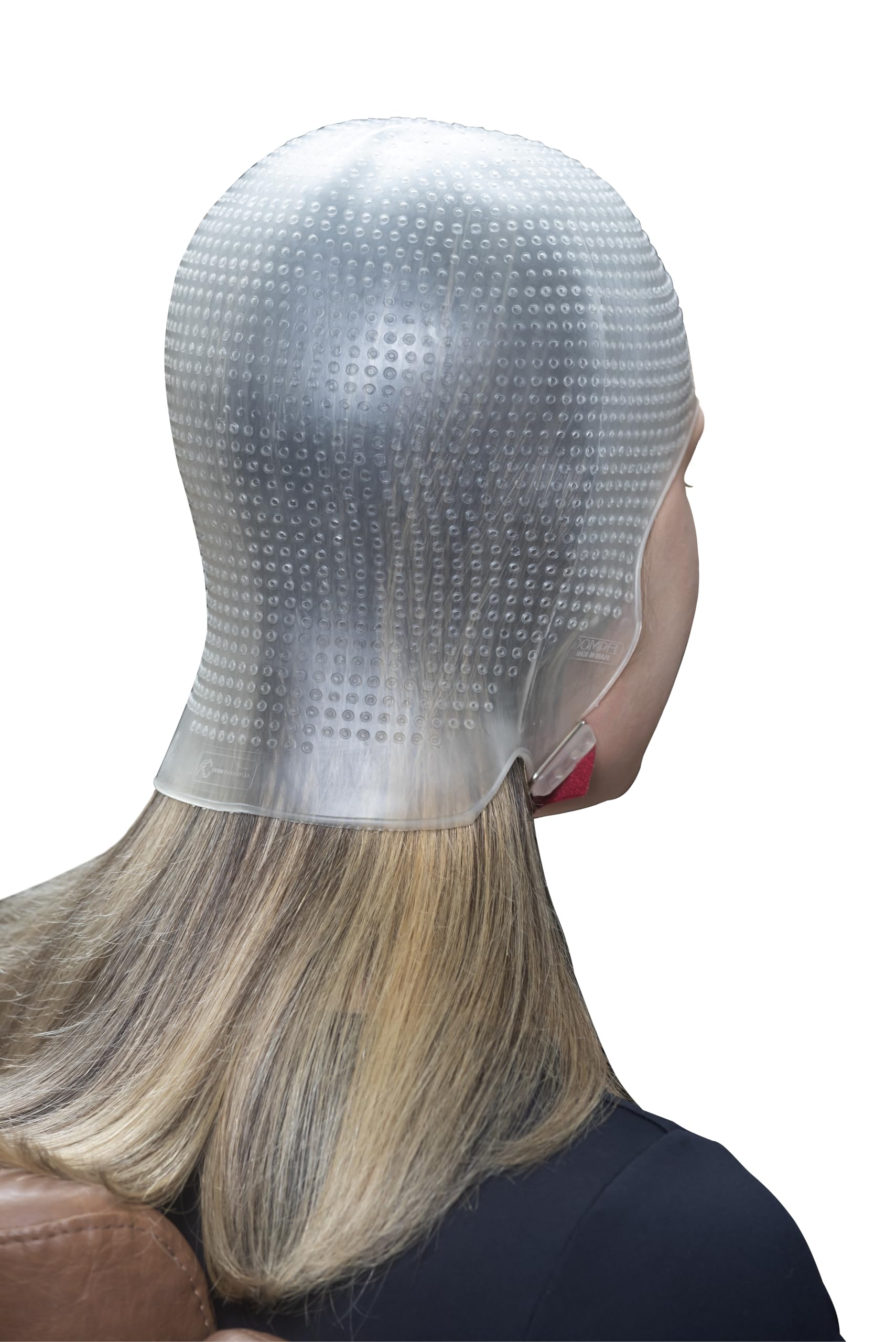 DOMPEL Sparta 2.4K Silicone Highlight Hair Cap, White | Perfect Highlights | 2,400 Strategically Positioned Holes | Curved Design for a Perfect Fit | Reusable
