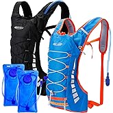 Cunno 2 Set Hydration Backpack with 2L Water Bladder, Hydration Pack with Hydration Bladder Hiking Running Cycling Biking Water Backpack Pack for Men and Women