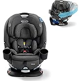 Graco Turn2Me 3-in-1 Rotating Convertible Car Seat, Manchester, Rear-Facing Rotation, Forward-Facing Mode, Highback Booster Up to 100 lbs, Adjustable Headrest & Harness, Steel Reinforced Frame