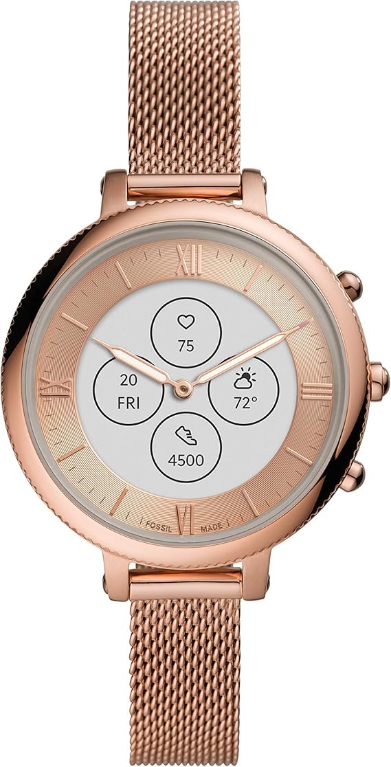 Amazon Co Jp Fossil スマートウォッチ Monroe Hybrid Hr Ftw7039 レディース ローズゴールド 腕時計